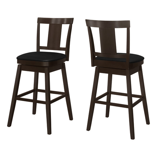 28 " Espresso Solid Wood Bar Chair