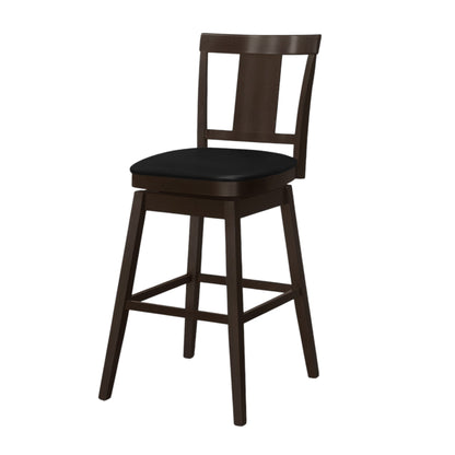 28 " Espresso Solid Wood Bar Chair