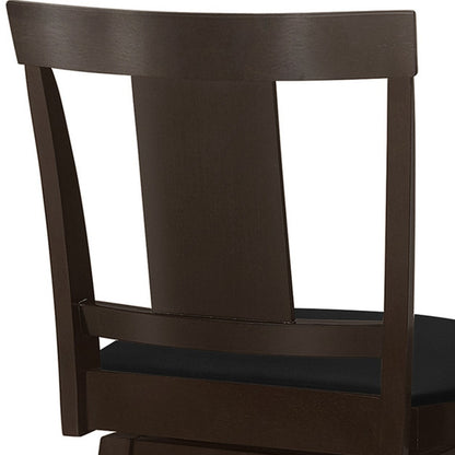 28 " Espresso Solid Wood Bar Chair