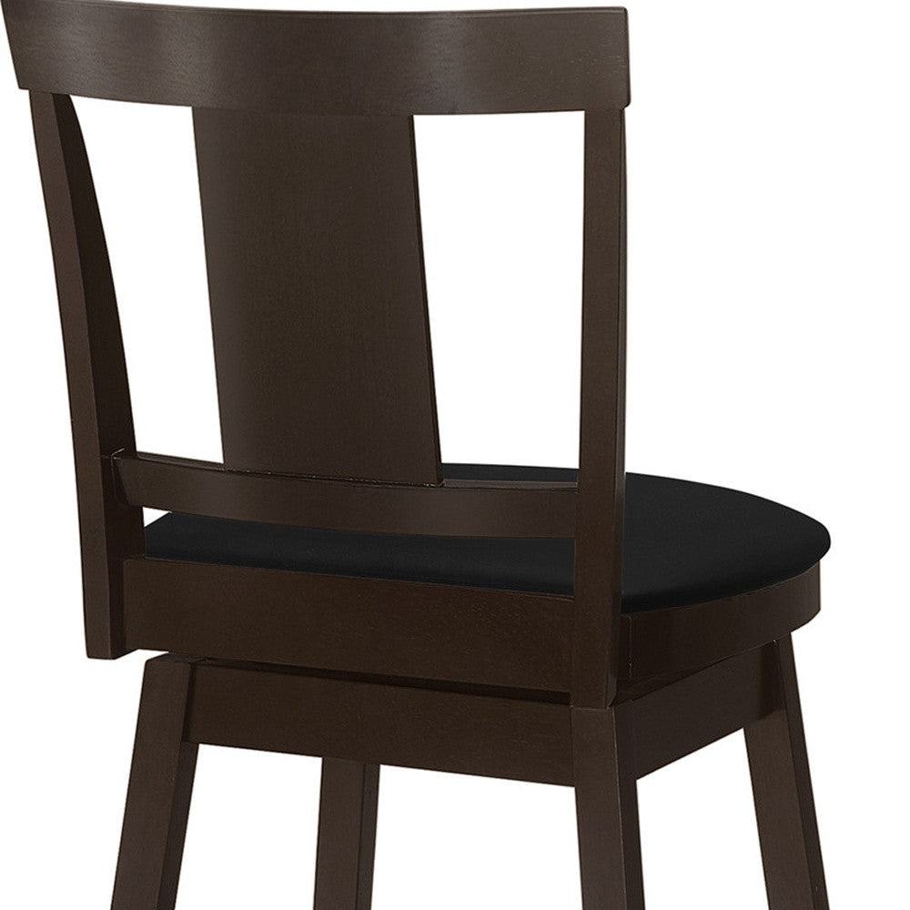 28 " Espresso Solid Wood Bar Chair