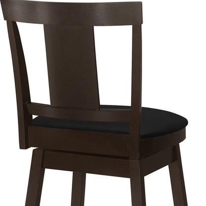 28 " Espresso Solid Wood Bar Chair