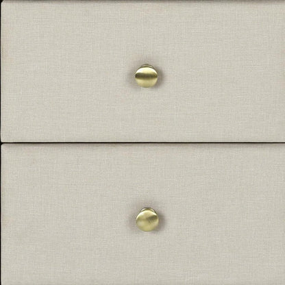 21" Beige Wood Two Drawer Nightstand