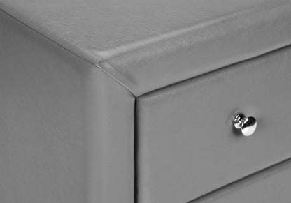 21" Gray Wood Two Drawer Nightstand