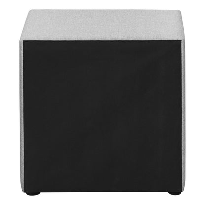 21" Gray Wood Two Drawer Nightstand