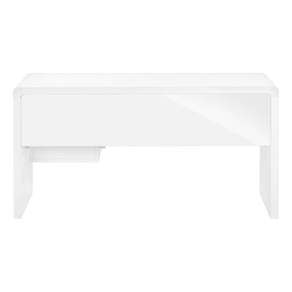 60" White Computer Desk With Two Drawers