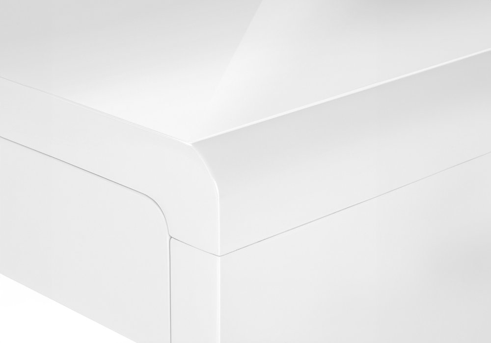 60" White Computer Desk With Two Drawers