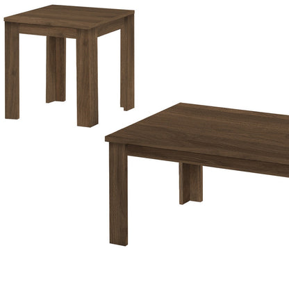 Set of Three 44" Dark Brown Coffee Table