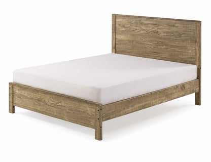 Walnut Brown Solid Wood Queen Bed Frame