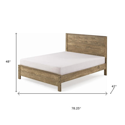 Walnut Brown Solid Wood Twin Bed Frame
