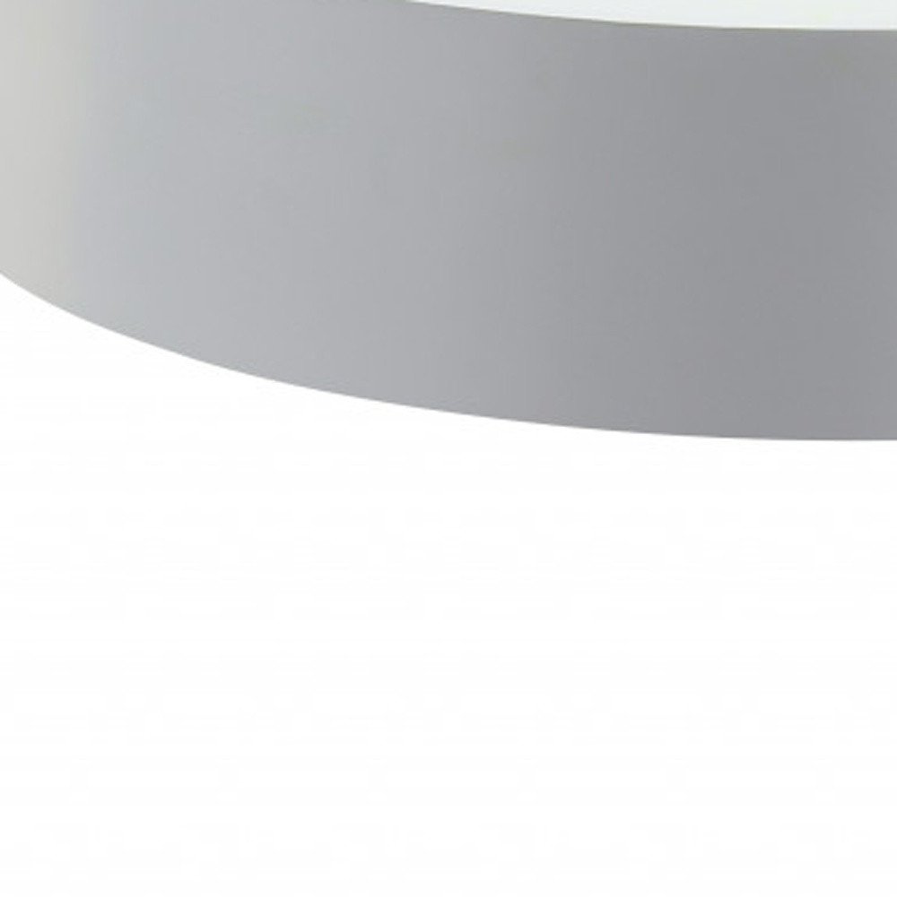 32" White and Natural Wood And Solid Wood Round Coffee Table