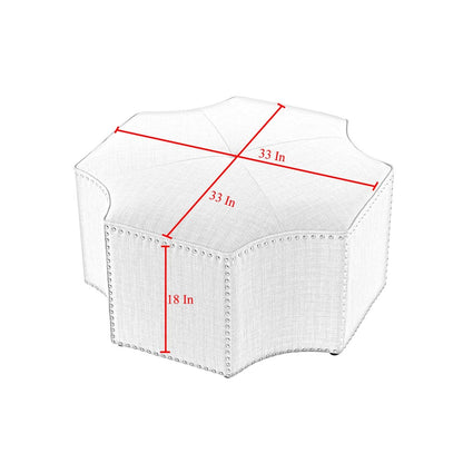 33" Black Velvet Specialty Cocktail Ottoman