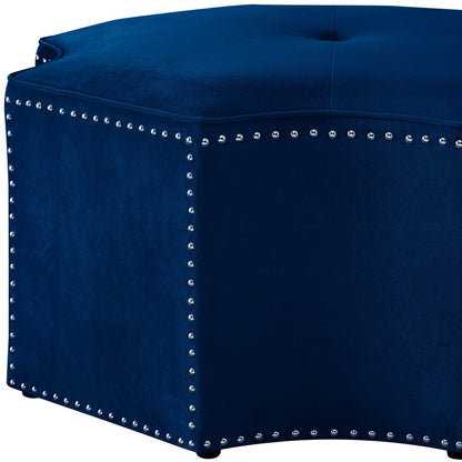 33" Black Velvet Specialty Cocktail Ottoman