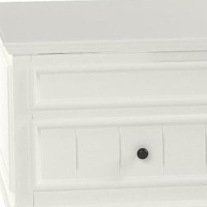 48" White Wood Lift Top Solid Coffee Table With Two Drawers