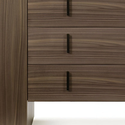 55" Brown Wood Three Drawer Dresser