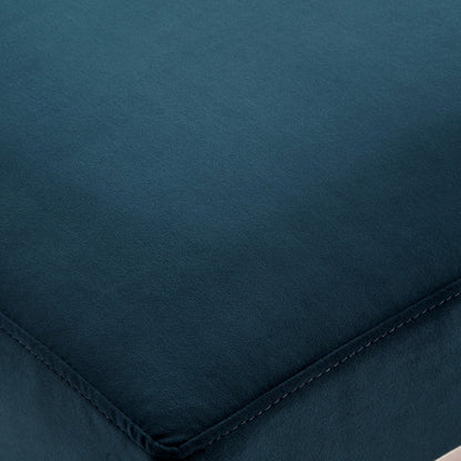 48" Gray and Silver Velvet Upholstered Bench