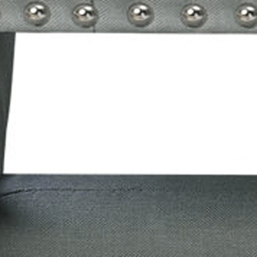 45" Gray Upholstered Velvet Bench