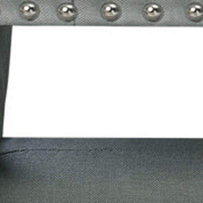 45" Gray Upholstered Velvet Bench