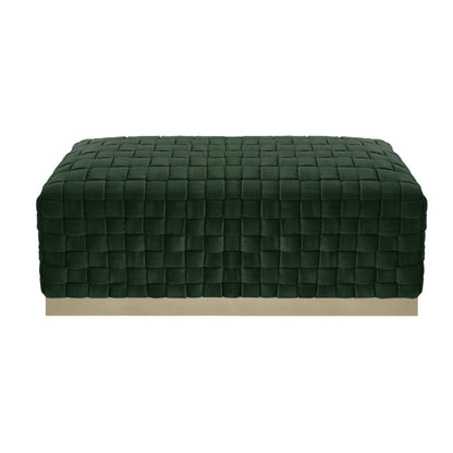 40" Lilac and Gold Velvet Upholstered Bench