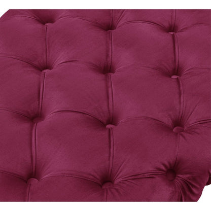 48" Lilac and Gold Tufted Velvet Upholstered Bench