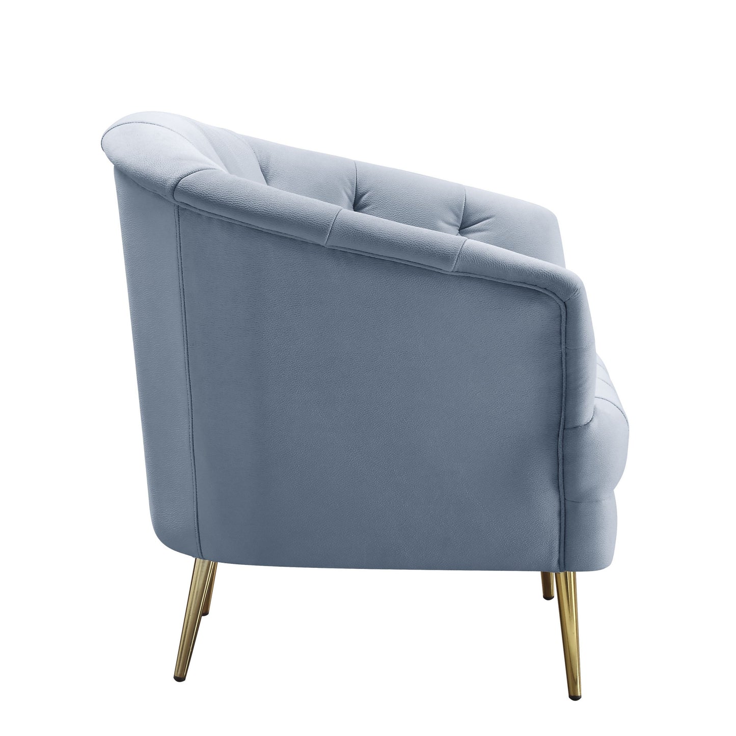 84" Light Gray Velvet Sofa With Gold Legs