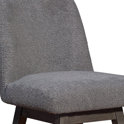26" Gray Solid Wood Counter Height Swivel Bar Chair