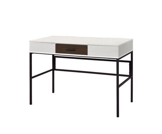 42" White and Black Writing Desk