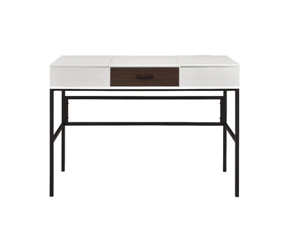 42" White and Black Writing Desk