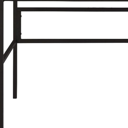 42" White and Black Writing Desk