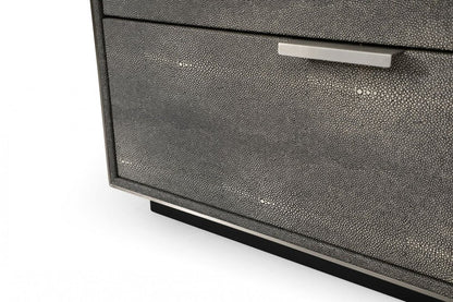 30" Gray Wood Five Drawer Dresser