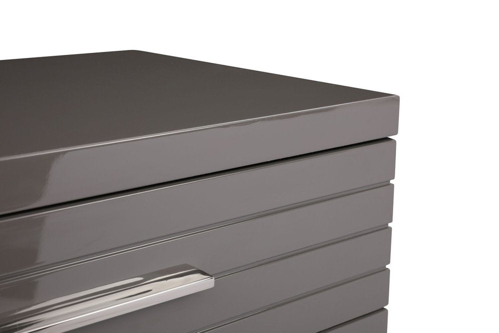 30" Gray Wood Six Drawer Dresser