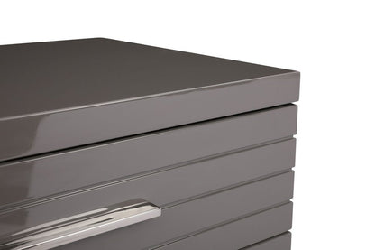 30" Gray Wood Six Drawer Dresser