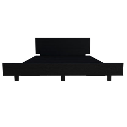 Black Distressed Wood Twin Bed Frame