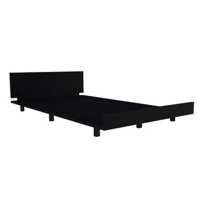 Black Distressed Wood Twin Bed Frame