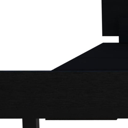 Black Distressed Wood Twin Bed Frame