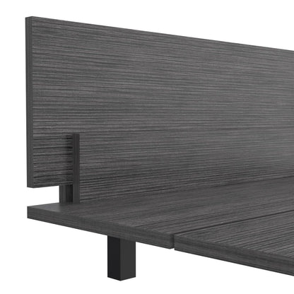 Black Distressed Wood Twin Bed Frame