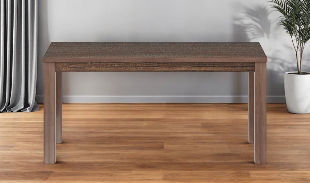 63" Espresso Solid Wood Dining Table