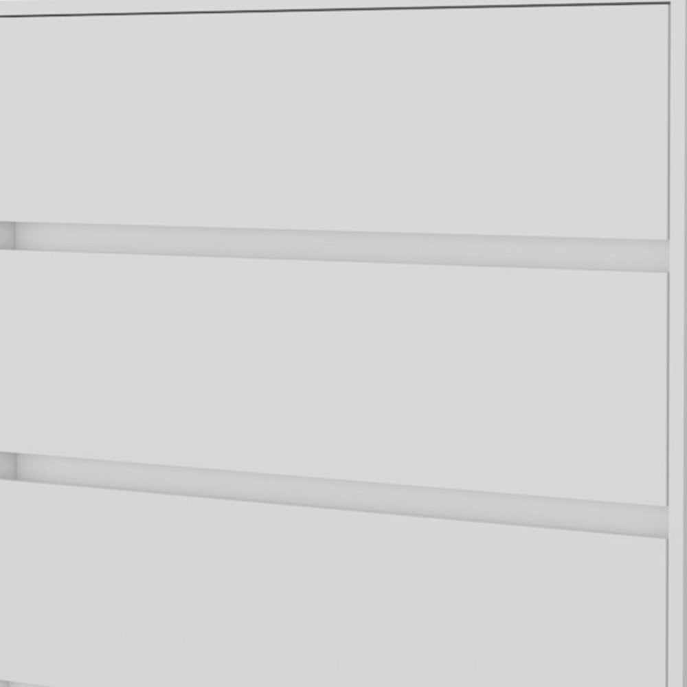33" White Wood Three Drawer Dresser