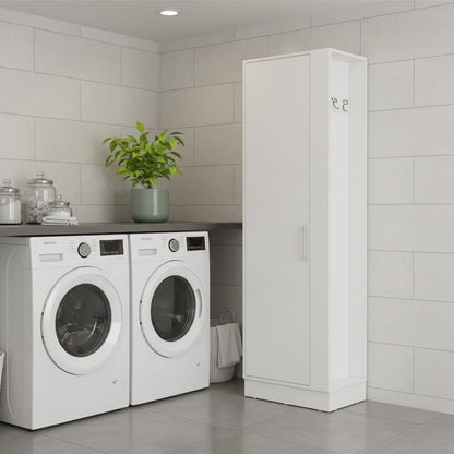 21" White Accent Cabinet With Six Shelves