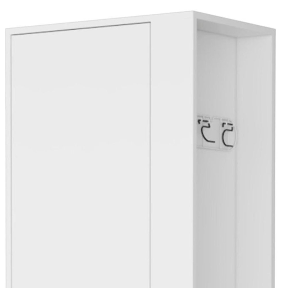 21" White Accent Cabinet With Six Shelves