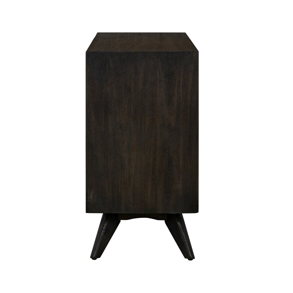 63" Dark Brown Solid Wood Six Drawer Dresser