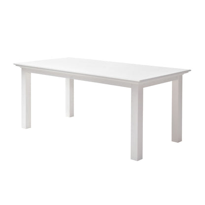 79" White Solid Wood Dining Table