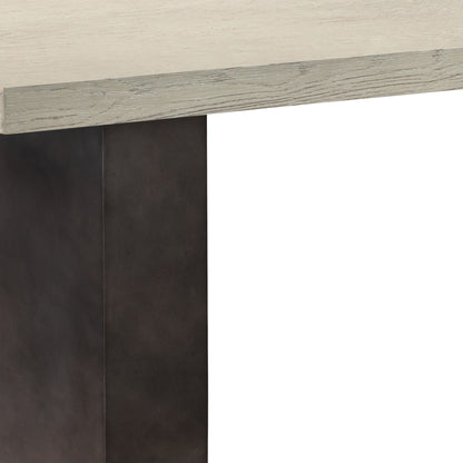 24" Gray And Dark Gray Solid Wood And Concrete Coffee Table