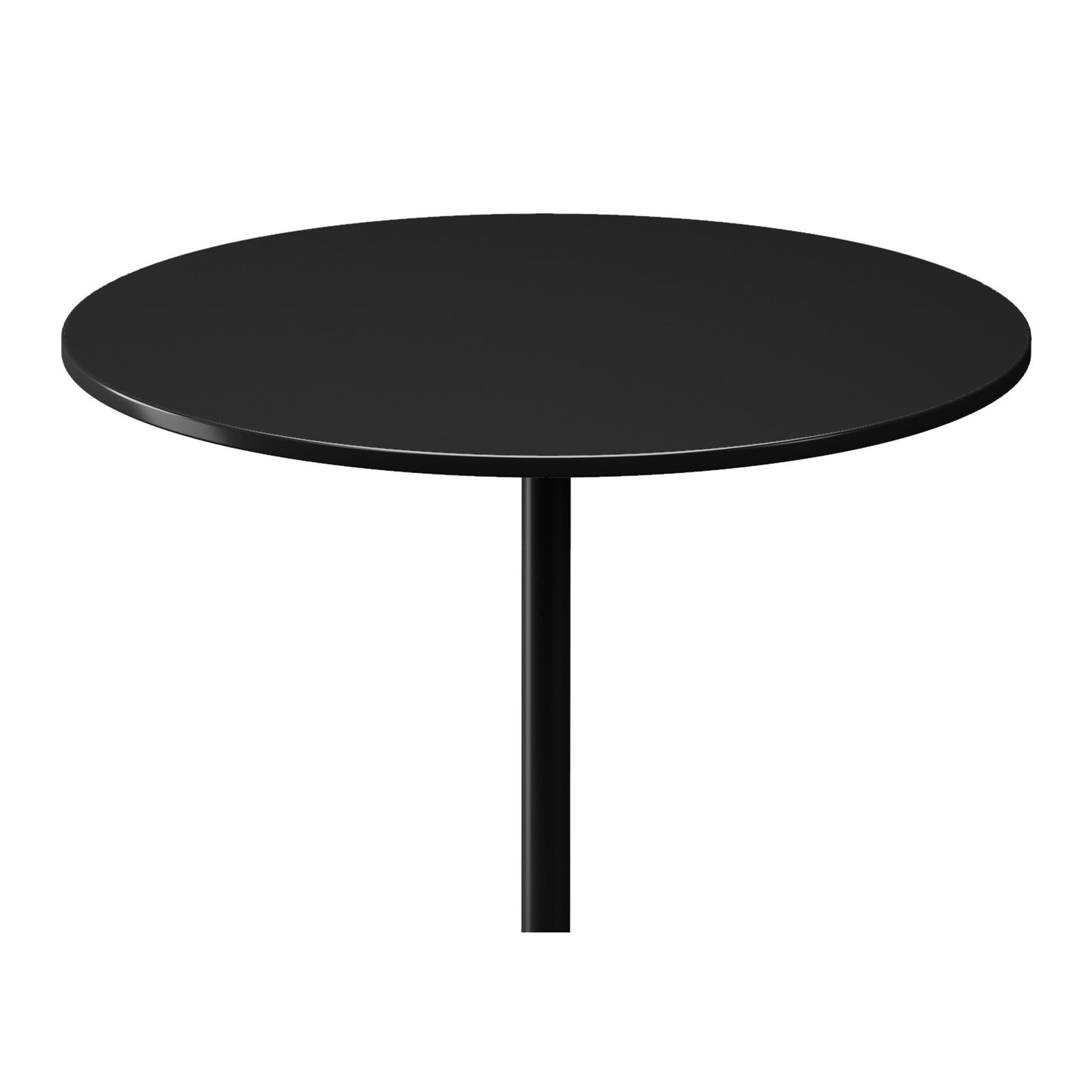 20" Black Steel And Marble Round End Table