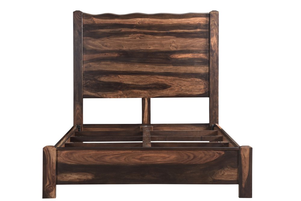 Walnut Live Edge Solid Wood Queen Bed Frame