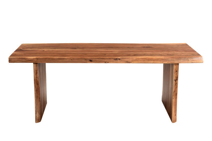 51" Brown Solid Wood Coffee Table