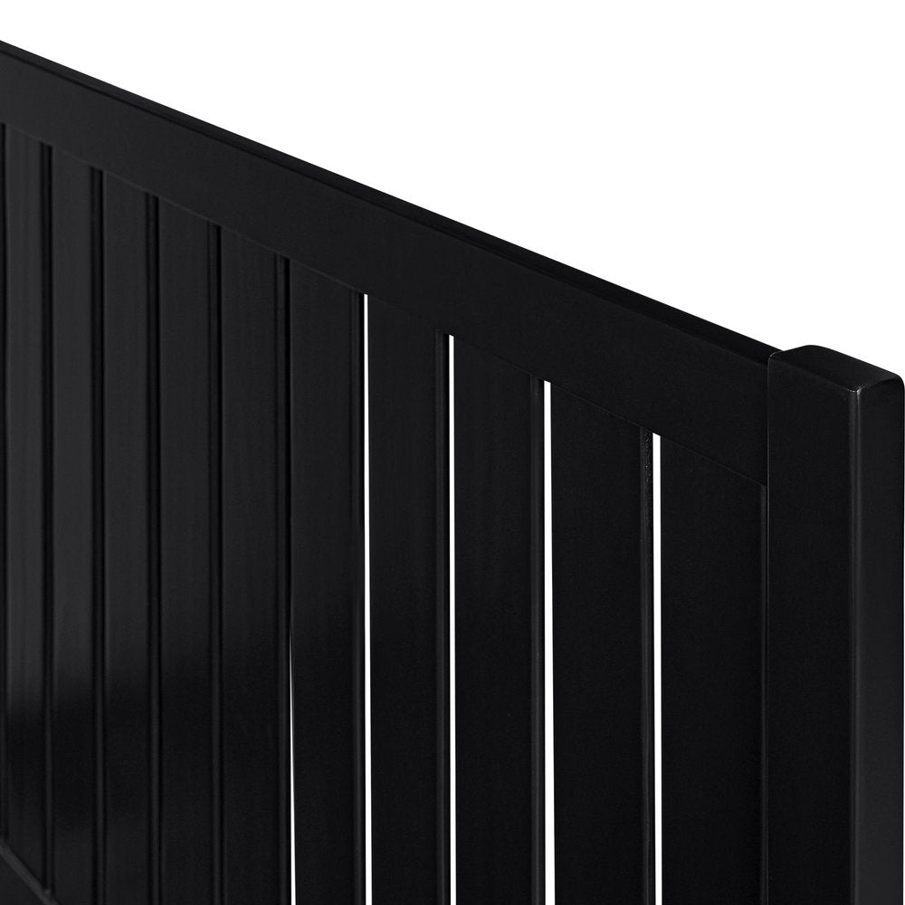 Black Solid Wood Queen Bed Frame
