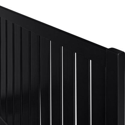 Black Solid Wood Queen Bed Frame