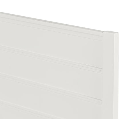 White Shiplap Texture Solid Wood Queen Bed Frame
