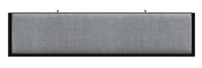 59" Gray and Black Upholstered Polyester Blend Bench with Drawers