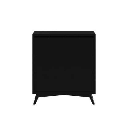 38" Black Solid Wood Four Drawer Dresser